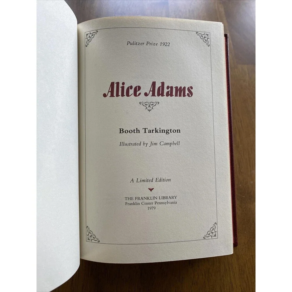 Alice Adams By Tarkington 1979 Leather Bound Franklin Mint